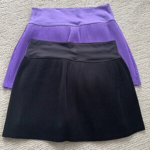 All In Motion Purple and Black Pleated Tennis Skirts Size Small